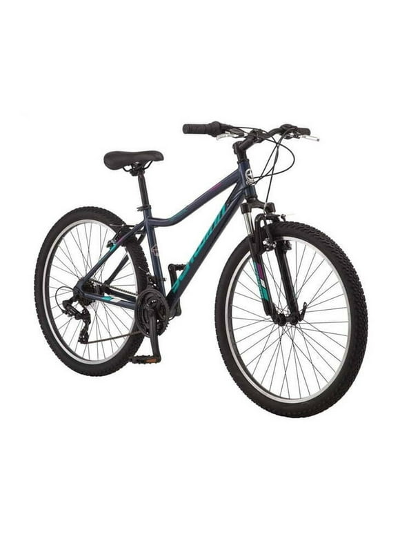 27.5" Schwinn High Timber Youth/Adult Mountain Bike, 21 Speeds, Aluminum and Steel Frame Options-Color:Navy,Style:Women's ATB