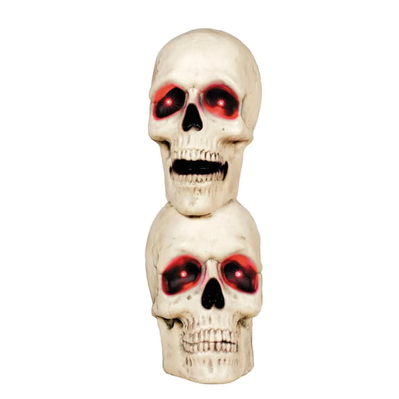 Seasons USA SEW83295 10 x 27.5 in. Creepy Bones Plastic Human Skull Stack Halloween Decoration