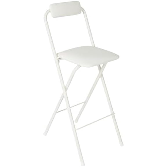 27.5 Tall Folding Bar Stool with Backrest Comfortable Sponge Padded Counter Height Foldable Stool Portable Collapsible Stool for Kitchen Bar, 1 Pack$$Furniture