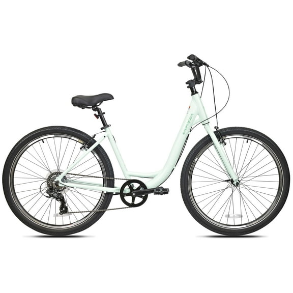 27.5" Univega Carisma Step Thru Comfort Hybrid Adult Bicycle, Fits Rider 5'2" - 5'6", Unisex, Sage Green