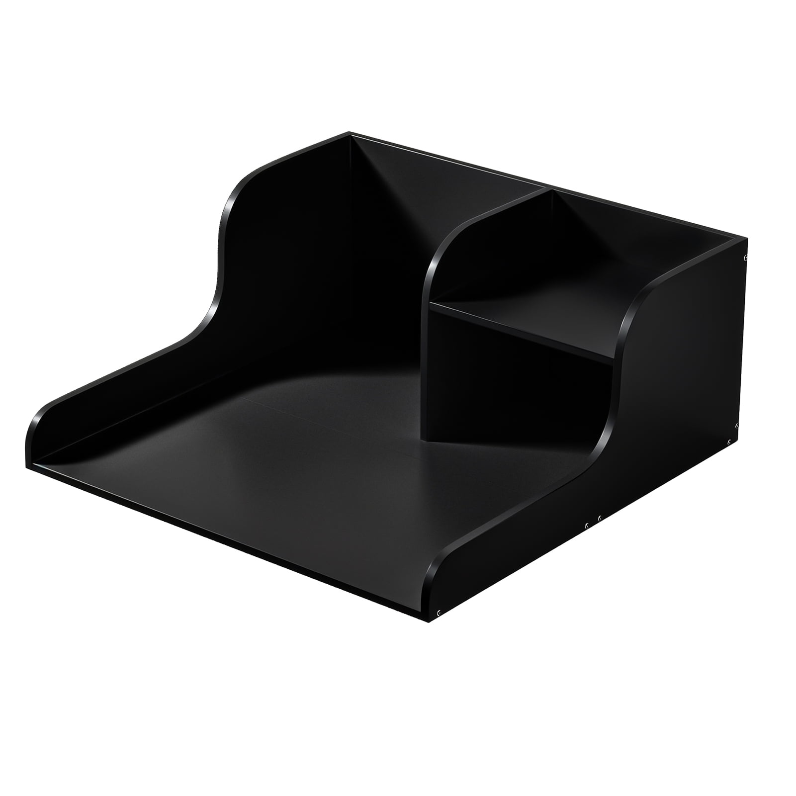 27.5" Washer Dryer Countertop with Storage Shelf，Side Safety Edge for Laundry Room Organization (with 3.0M Silicone Strip) Black