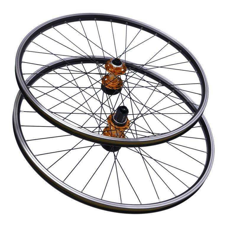 27.5 Wheelset Mountain Bike Fat Bike Wheel Bike Front Rear Wheel Quick Release Gold Walmart