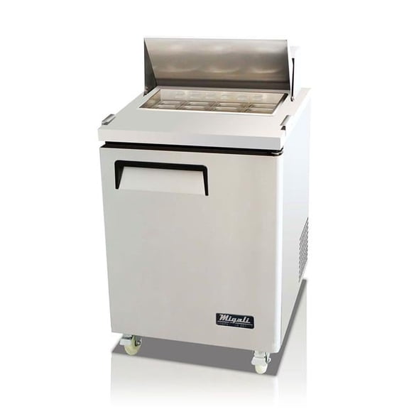 27.5 in. Competitor Series Refrigerated Counter & Sandwich Preperation Table, Stainless Steel & Galvanized Steel