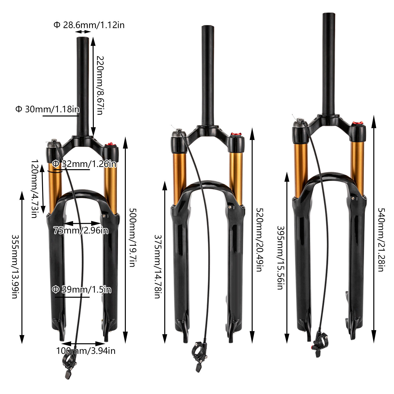 27.5 inch Bike Suspension Fork Mountain Bike Front Forks Manual Lockout