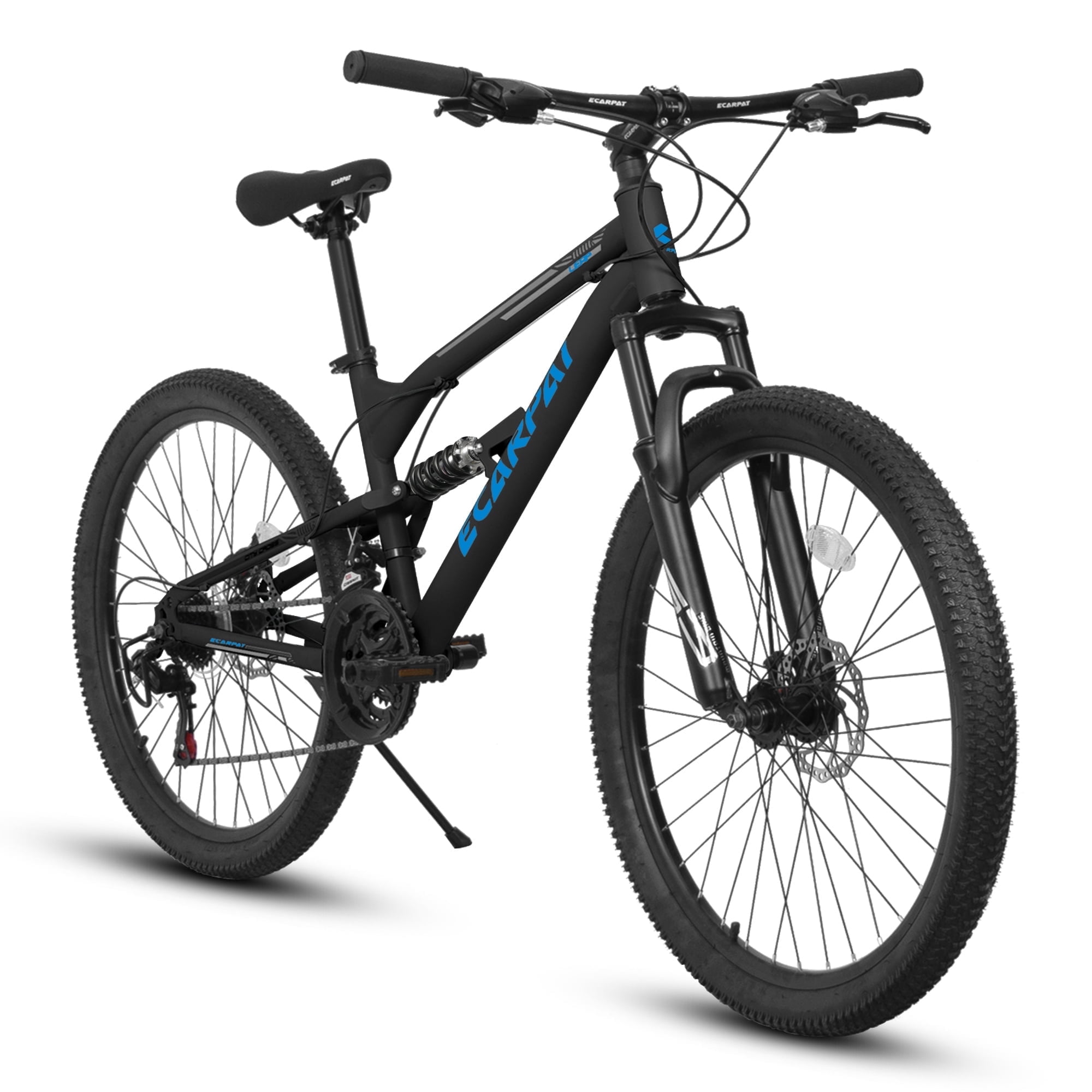27.5 inch Dual Full Suspension Mountain Bike, 21 Speeds Dual Disc Brake, Carbon Steel Mountain Bike, Trail Beach Snow Commuter City Bikes, Birthday Gift Choice