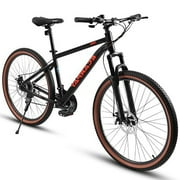 27.5 inch Mountain Bike for Adults, 21 Speed, Disc Brakes, High Carbon Steel Frame, Mountain Bike for Adlut Commuting and Outdoor Exploration, Black