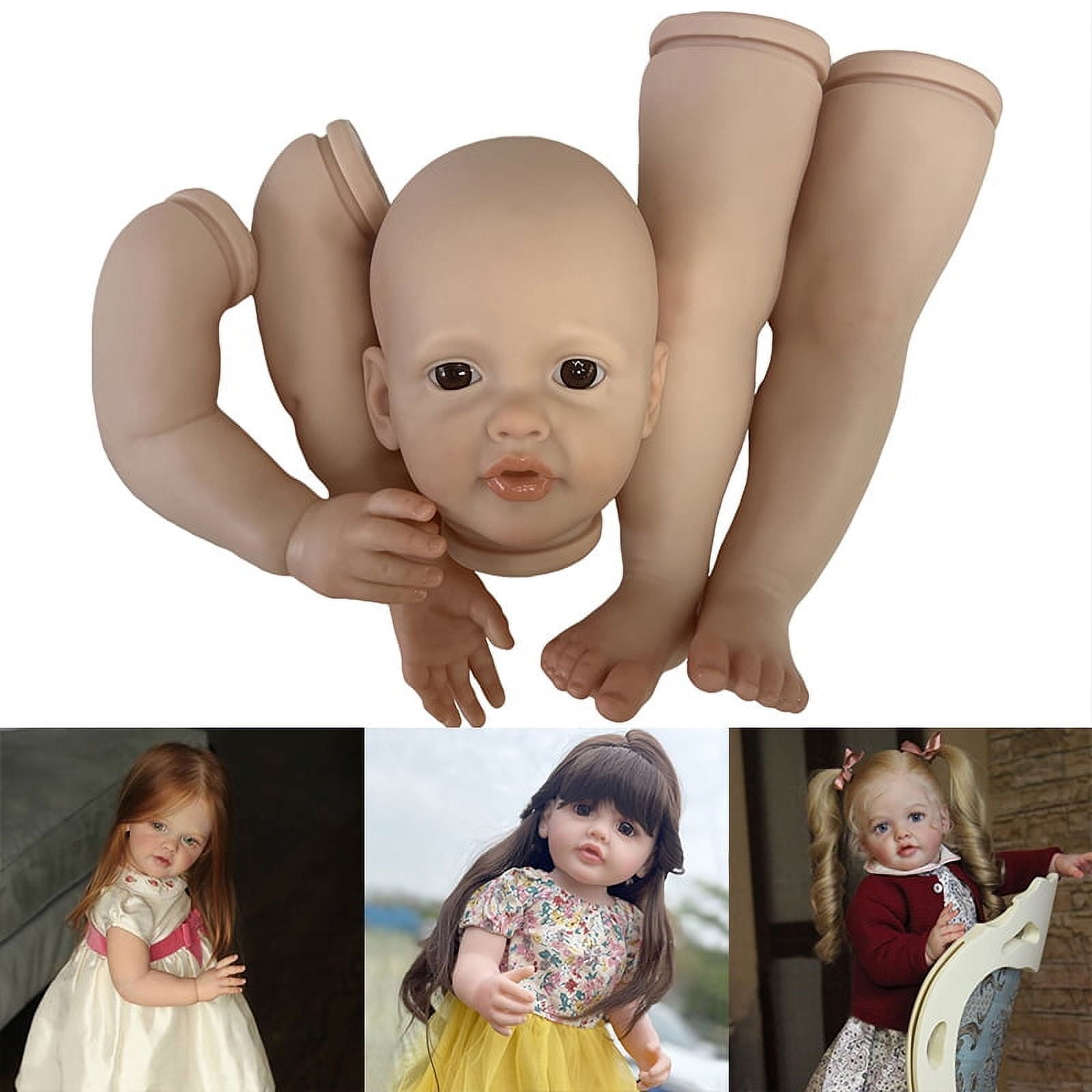 27.5 inches Already Painted Reborn DIY Baby Doll Kit, Soft Silicone