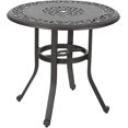 27.5\u201D Cast Aluminum Patio Bistro Table Outdoor Coffee Tea Small