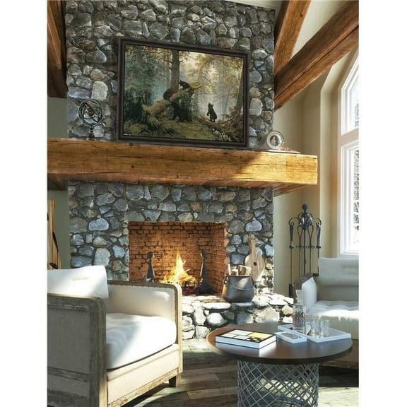 27.5 x 39.5 in. Morning in a Pine Forest Framed Fine Art Print