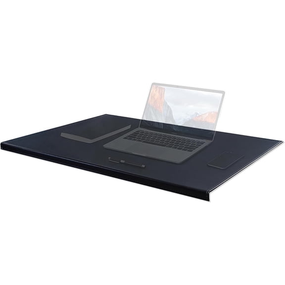 27.55x 18.9" Soft PU Leather Surface Office Desk Mouse Mat Anti-Push Pad with Full Grip Fixation Lip Table Blotter Edge-Locked Protector