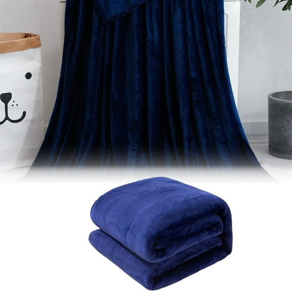 27.55x39.37in Solid Color Double Velvet Bed Blanket