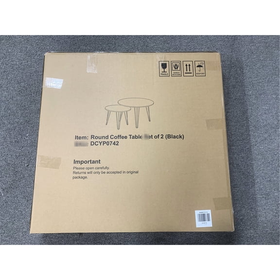 27.56'' Round, Black Color Scheme - Double Placement Advantages - Apartment, Small Space, Living Room - Durable Build