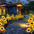 thumbnail image 1 of 27.56 inch Triple Head Solar Sunflower Light, LED Outdoor Garden Stake Lamp, All-Weather Courtyard Decor, Bright Landscape Ornament for Lawn and Backyard Layout, 1 of 9