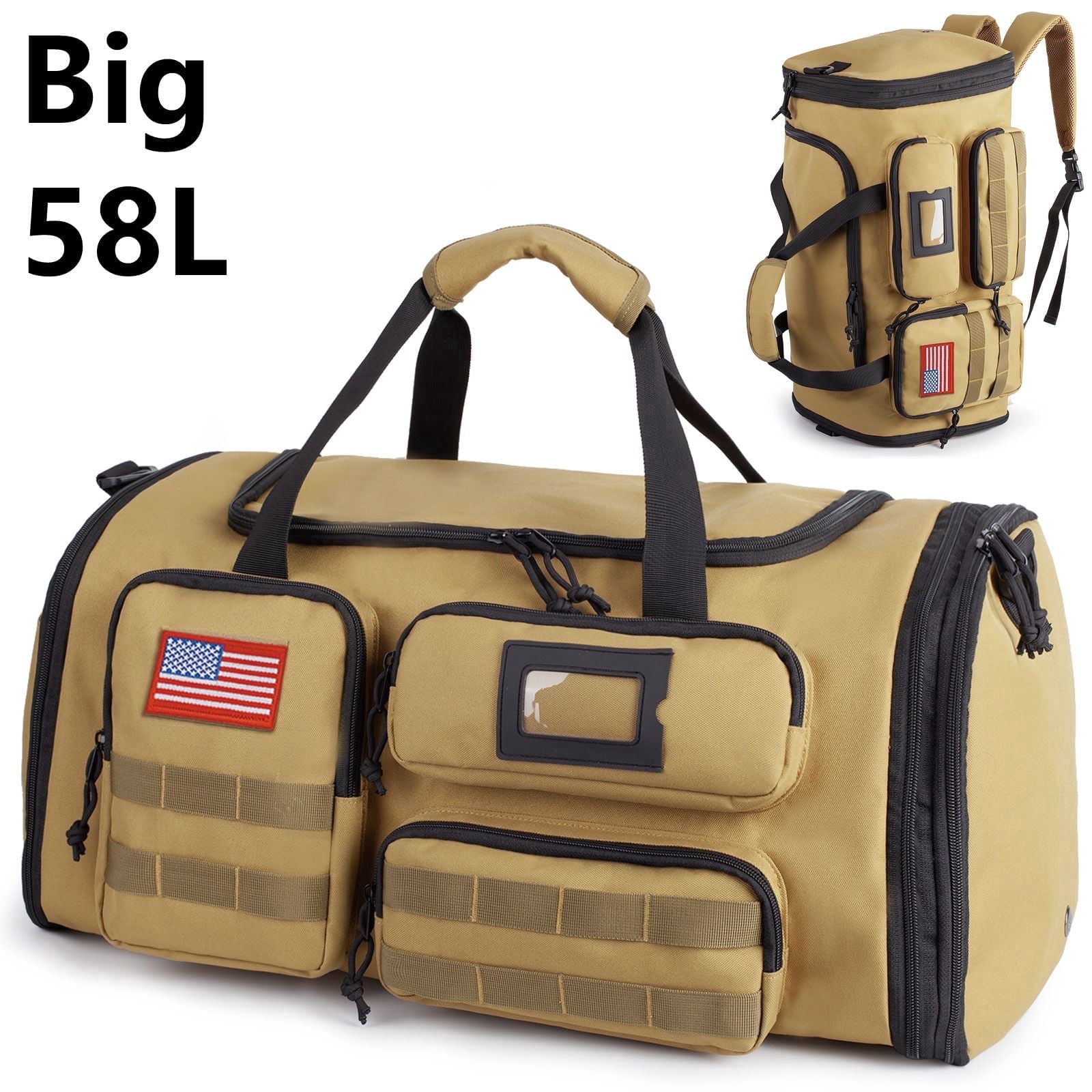 TRIPGEAR 58L Sports Travel Duffle Bag With Shoes Compartment,Water Resistant Sports Gym
