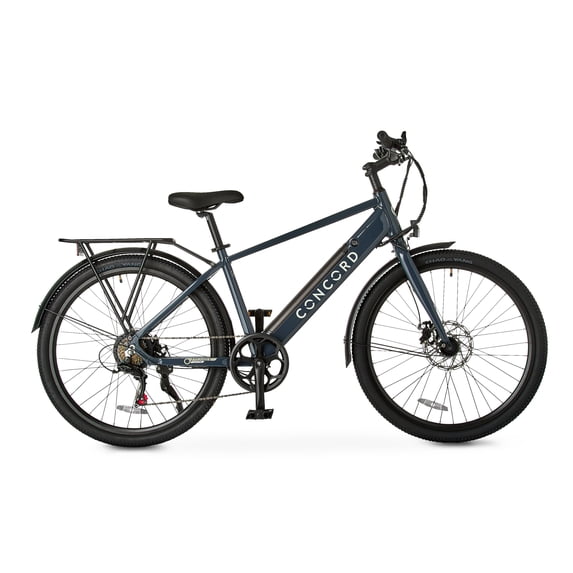 Concord Bikes 27.5 in Aluminum Step-Over Electric Bike, 36V, Class 2, Gray, Unisex Adult