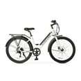 thumbnail image 1 of Concord 27.5" Step-Thru Electric Bike, 36V, Class 2, Aluminum, 49 Pounds, White, Unisex, Fits Riders 5'1" - 6'1", 1 of 6
