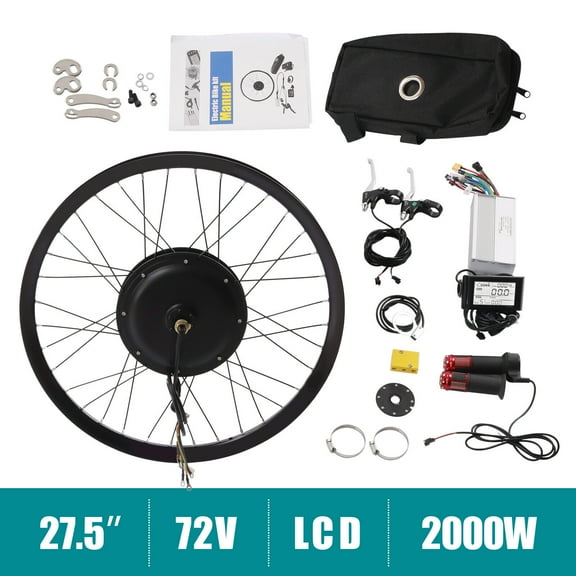 27.5in 72V 2000W Rear Wheel Ebike Conversion Kit Electric Bicycle Conversion Kit