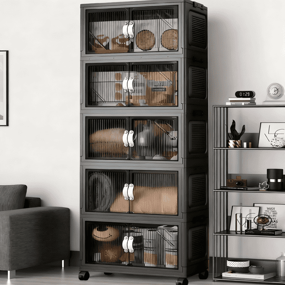 Poly Boxes 640Qt Stackable Storage Bins with Lid, Plastic Closet Organizers and ...
