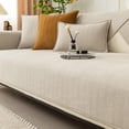 thumbnail image 1 of 27.5x60-In Sofa Cover & Four Seasons Universal Modern Simple Sofa Cushion-Khaki,Couch Covers For Sofa,Sectional Couch Covers,Sofa Covers, 1 of 4