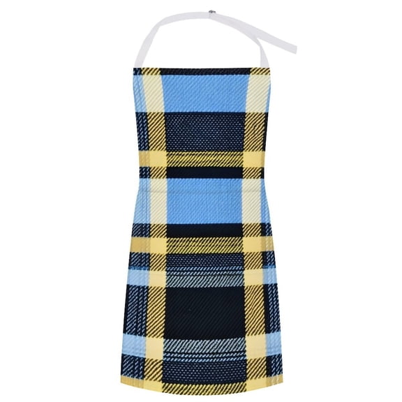 27.631.5in Pocket Apron Non-Wrinkle Non-Shrinkage Waterproof Convenient Cleaning Easy Care Large Pocket Design CornflowerBlue Buffalo Plaid Check Tartan Scotland_4