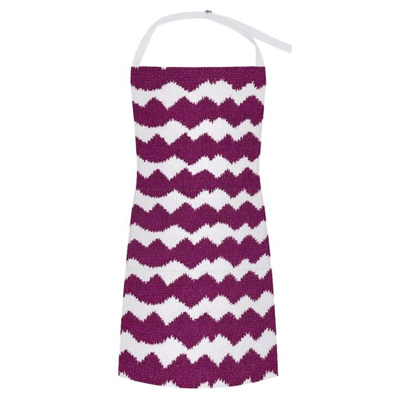 27.631.5in Pocket Apron Non-Wrinkle Non-Shrinkage Waterproof Convenient Cleaning Easy Care Large Pocket Design Magenta Houndstooth_3