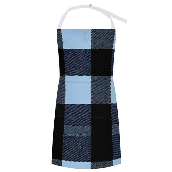 27.631.5in Pocket Apron Non-Wrinkle Non-Shrinkage Waterproof Convenient Cleaning Easy Care Large Pocket Design MidnightBlue Buffalo Plaid Check Tartan Scotland_2
