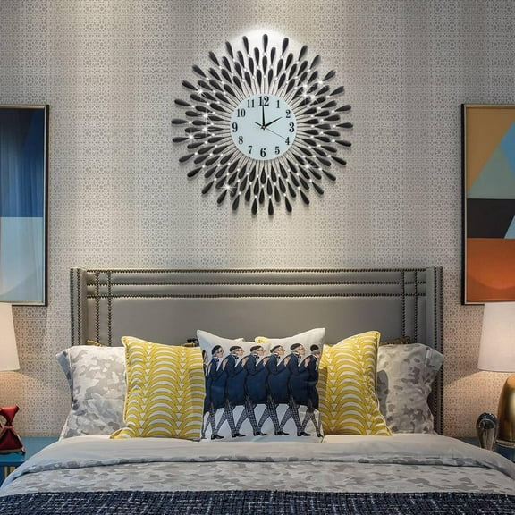 27.6" Battery Powered Modern Silent Clock