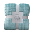 thumbnail image 1 of 27.6 x 39.4 Inch Checkered Coral Fleece Blanket, Thickened Soft Nap Throw, Warm Skin-Friendly for Dormitory, Couch, Office, Multi-Functional Lightweight, 1* Household Blanket, 1 of 6