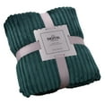 thumbnail image 1 of 27.6"x39" Super Soft 3D Ribbed Throw Blanket - Premium Silky Flannel Fleece Small Blanket for Couch, Sofa & Bed, Lightweight All-Season Use, 1 of 4