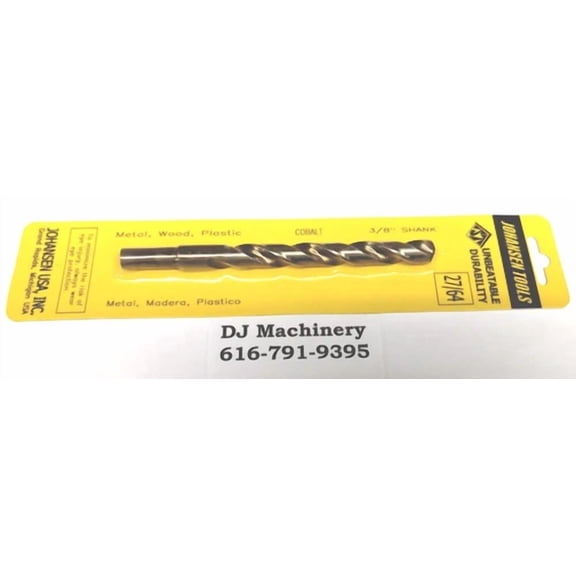 27/64" 2 Piece Set Twist Drill Bits Cobalt Split Pointed Tip Hsc Point Hsco New