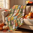 thumbnail image 1 of 27.6x39 Inch Fall Flannel Throw Blanket, Pumpkin Maple Leaf Autumn Plush Blanket, Halloween Decor,Lightweight Warm Cover, Indoor Outdoor Farmhouse Sofa Bed Camping Thanksgiving Seasonal Decor Blanket, 1 of 9