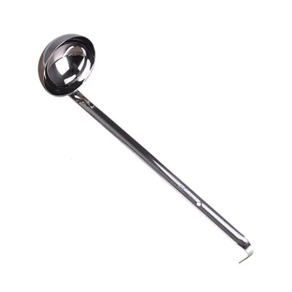 27*7cm Stainless Steel Thicken Long Handle Soup Ladle Barb Hanging Home Restaurant Kitchen Cooking Tool