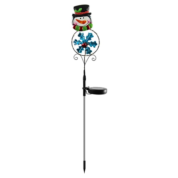 27.9 Inch Snowman New Solar Powered Christmas Light, LED Snowman Plug Ground Light for Outdoor, Garden, Lawn and Christmas Decoration Light,1PCS(A)