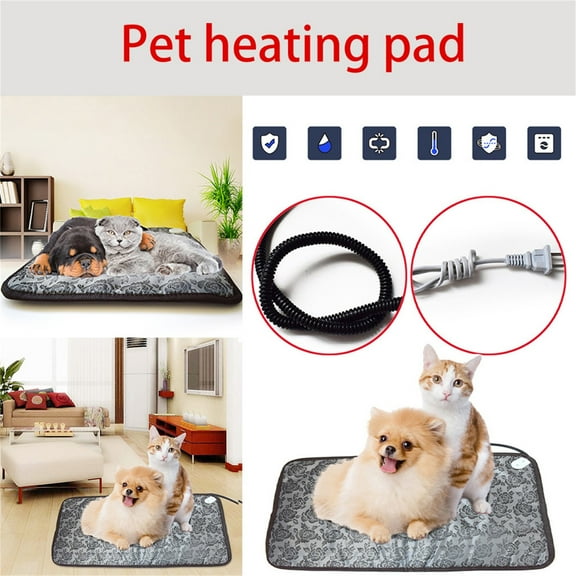 27.95x27.95 inch Pet Heated Pad Bed with Temperature Control for Dogs and Cats Warmer Mat