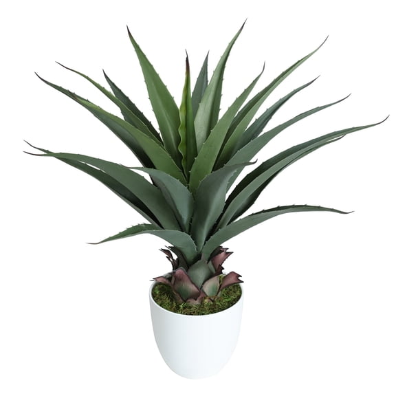 27 Agave Artificial Plant With White Pot