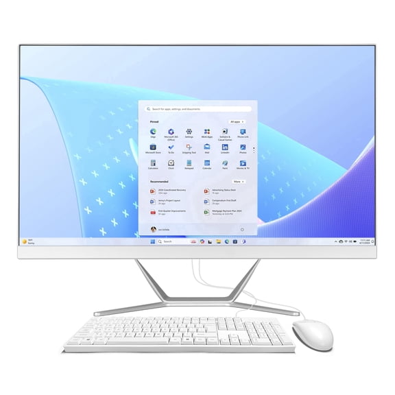 27" All-in-One Business Desktop Computer,Intel N5095,16GB RAM,512GB SSD,Windows 10 Pro,Mouse,keyboard,WiFi,Bluetooth