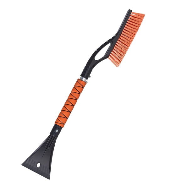 27" Aluminum Snow Brush & Ice Scraper, Detachable, Foam Grip, Scratch-Free Bristles for Car Truck SUV RV