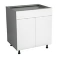 thumbnail image 1 of 27" Base Cabinet Double Door Single Drawer with White Gloss door, 1 of 5