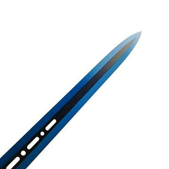 27" Bat Style Fixed Blade Machete Set. for Collection, Gift, Camping: Cut Ropes Branches and Open Boxes (Blue)