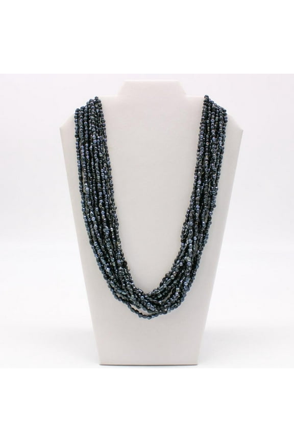 27" Black Glass Bead Necklace (Dozen) - 12 Necklaces/1 Dozen