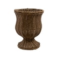 thumbnail image 1 of 27 CM Goblet Planter, Woven Rattan Look Resin Flower Pot with Frame, Brown, 1 of 6