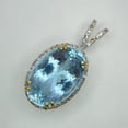 27 Carat Natural Oval Cut Aquamarine Gold Plated Jewelry Sterling ...