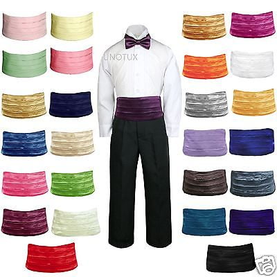 27 Colors Satin Bow Tie Cummerbund for Infant Toddler Kid Boy Suit Formal Tuxedo