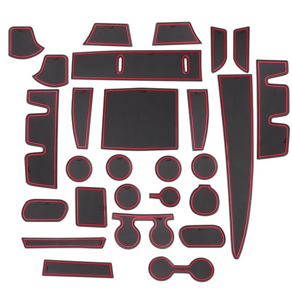 27 Cup Holder Inserts Liner for 2021-2025 2026 , Door Slot Mats Console Inserts Liner, Silicone Anti-dust Cup Mats