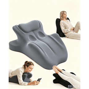 27 Degree Ergonomic Couples Pillow Intimacy Pillow, Memory Foam Hip & Back Alignment Wedge Support Cushion for Adult Rest, Grey
