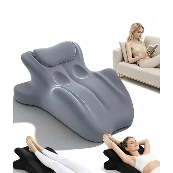 27 Degree Ergonomic Wedge Pillow, Memory Foam Support Pillow for Hip and Back Pressure Relief, Adjustable Position Cushion for Daily Rest, Black
