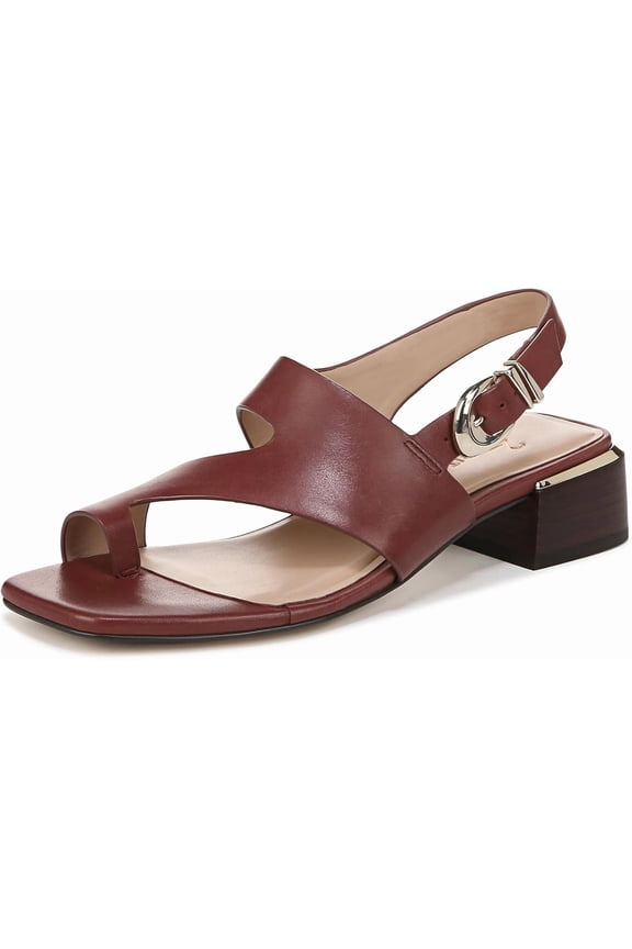 27 EDIT Naturalizer Women's  Audra Toe Loop Block Heel Sandals Cappuccino Brown 9M