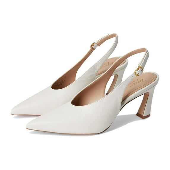 27 EDIT Naturalizer Women's Elaine Slingback Pointed Toe Pump Warm White 8W