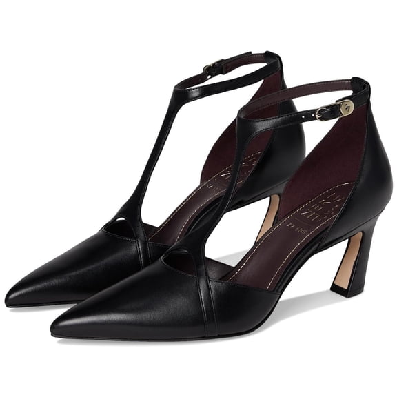 27 EDIT Naturalizer Women's Ezlyn T-Strap Dress Pump Black Leather 8.5W