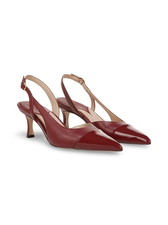 Women's Ilyssa Slingback Pump Cranberry Leather 9.5M